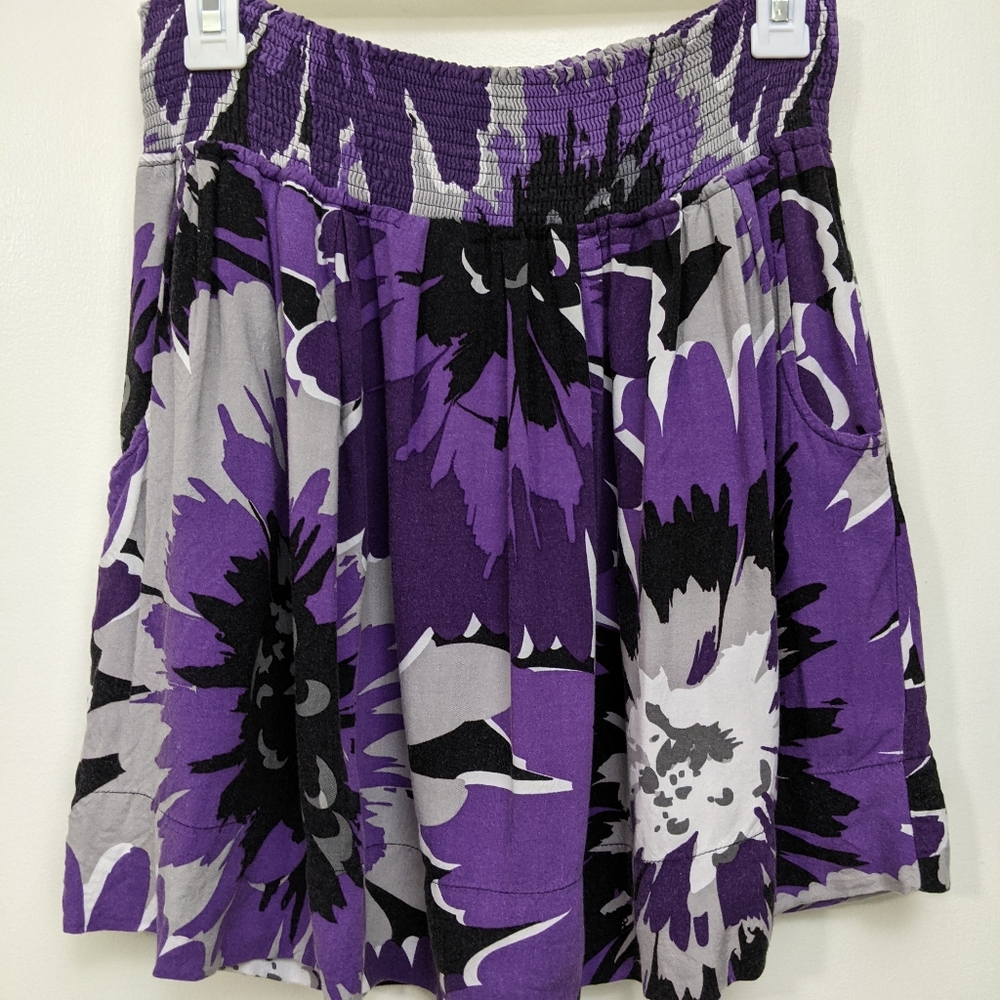 Floral Skirt with Pockets